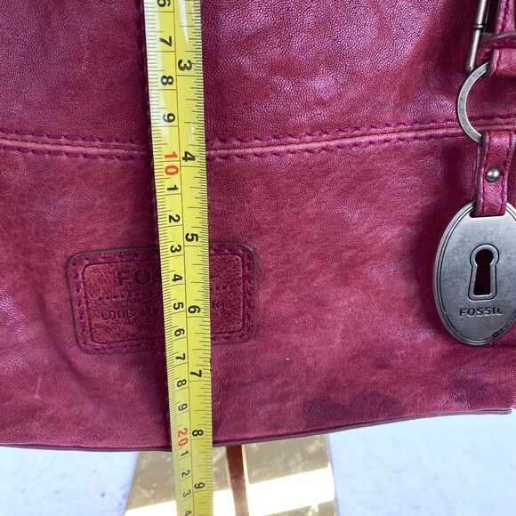 Lovely FOSSIL Long live Vintage Shoulder Bag Handbag,Red Leather - Picture 5 of 16